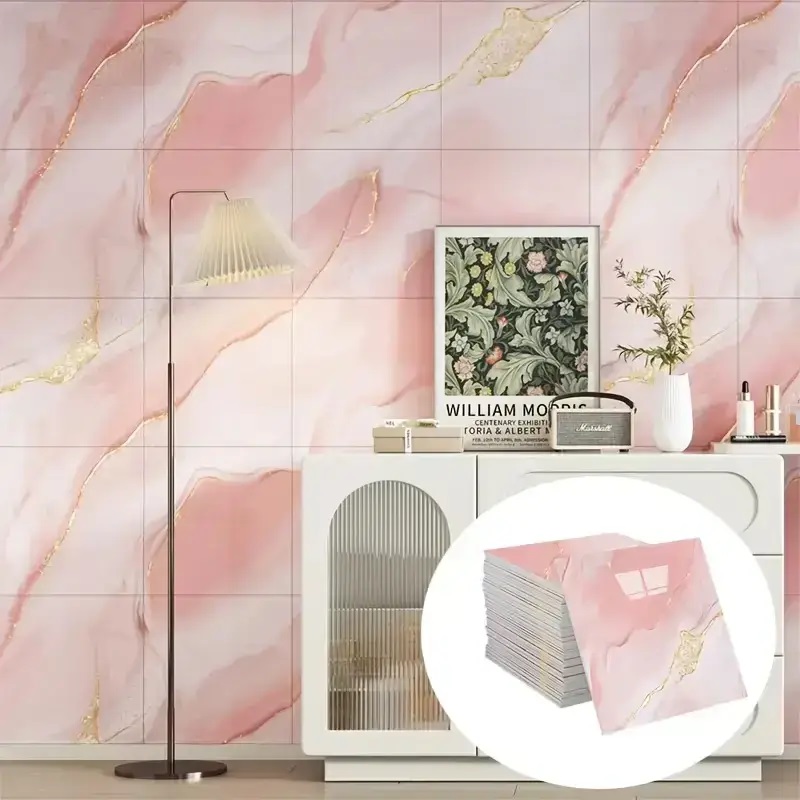 Декоративні самоклеючі панелі на стіни (Рожеве золото) 30*30 см