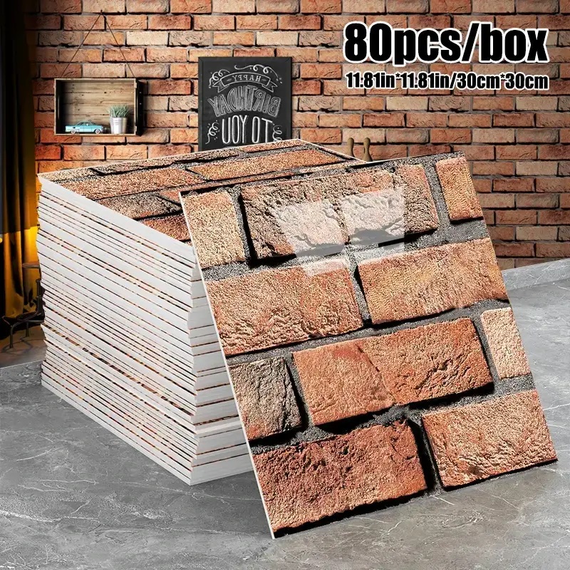 Декоративні самоклеючі панелі на стіни Dark Grey (Цегла) 30х30 см Декоративні самоклеючі панелі на стіни Dark Grey (Цегла) 30х30 см