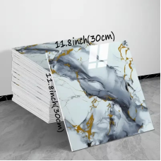 Декоративні самоклеючі панелі на стіни Dark Grey (Світло-сірий мармур) 30х30 см