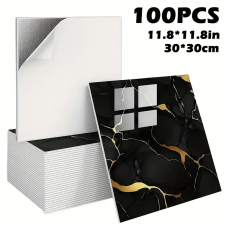 Декоративні самоклеючі панелі на стіни Dark Grey (Чорне золото) 30х30 см