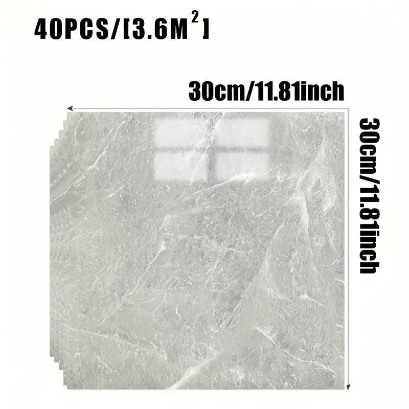 Декоративні самоклеючі панелі на стіни Dark Grey (Кремовий пейзаж) 30х30 см