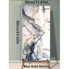 Декоративні самоклеючі панелі на стіни Dark Grey (Блакитний мармур) 30х60 см