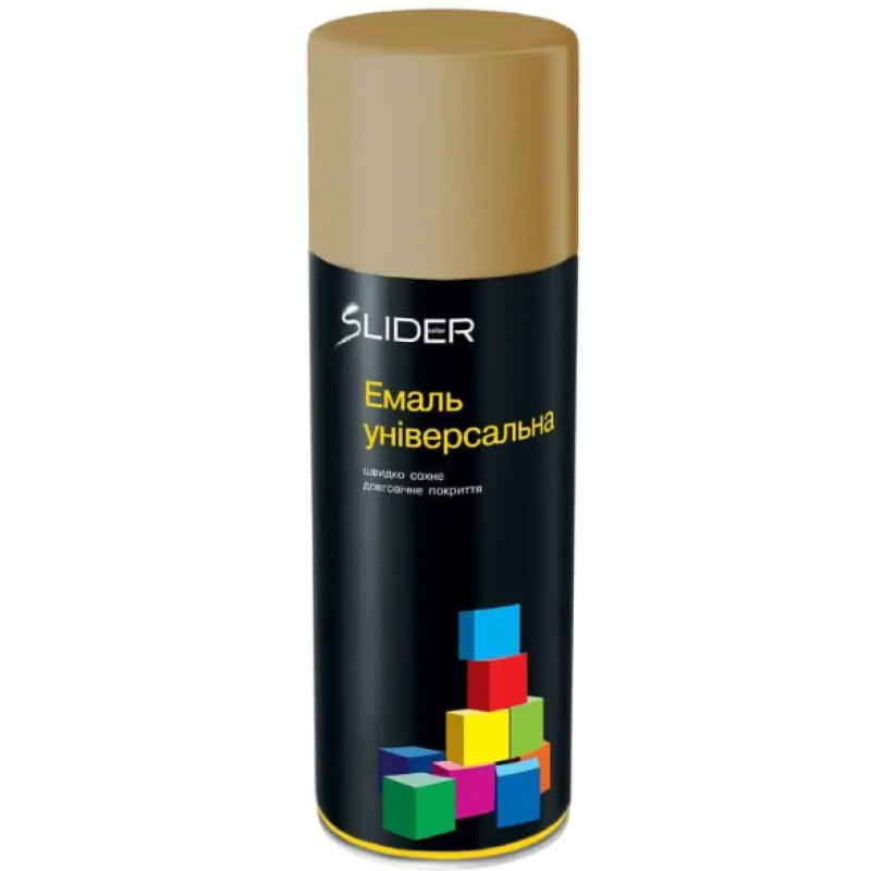 Емаль аерозольна SLIDER color універсальна 1036 золото темне, 400 мл