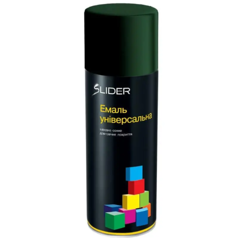 Емаль аерозольна SLIDER color універсальна 6005 темно-зелена, 400 мл