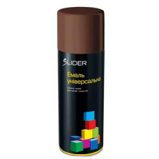 Емаль аерозольна SLIDER color універсальна 8011 коричнева, 400 мл
