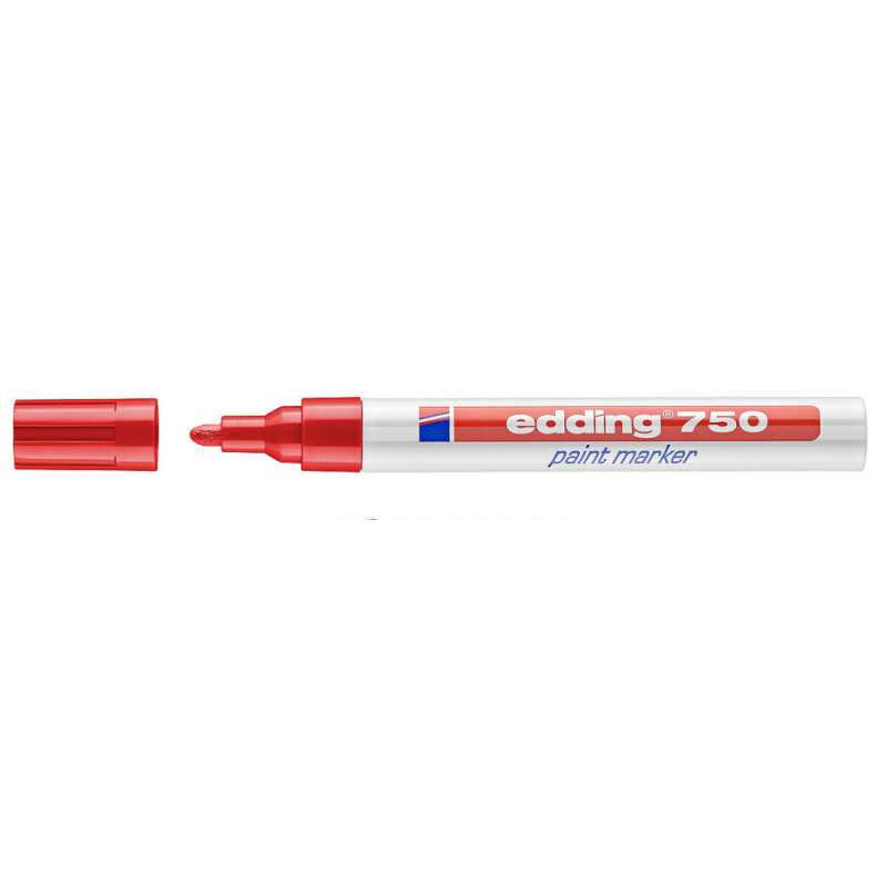 Маркер Edding Paint 750 2-4 мм круглий Червоний 002