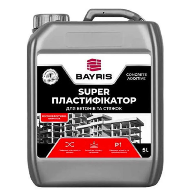 Пластифікатор для бетонів та стяжок BAYRIS Super 5 л