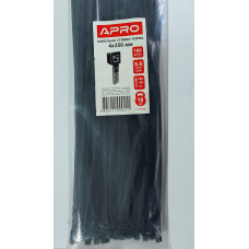 Стяжка нейлон 4х350 чорна APRO уп. 100 шт.