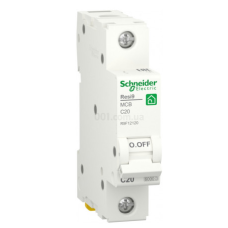 Автоматичний вимикач 6kA 1P 20A тип C, Resi9 Schneider Electric
