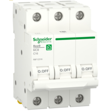 Автоматичний вимикач 6kA 3P 16A тип C, Resi9 Schneider Electric