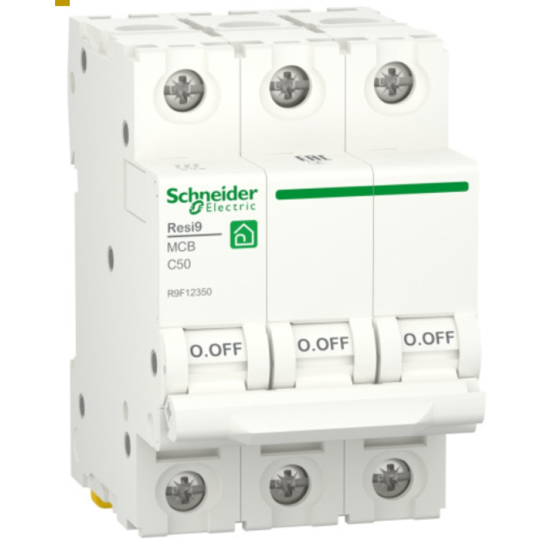 Автоматичний вимикач 6kA 3P 50A тип C, Resi9 Schneider Electric