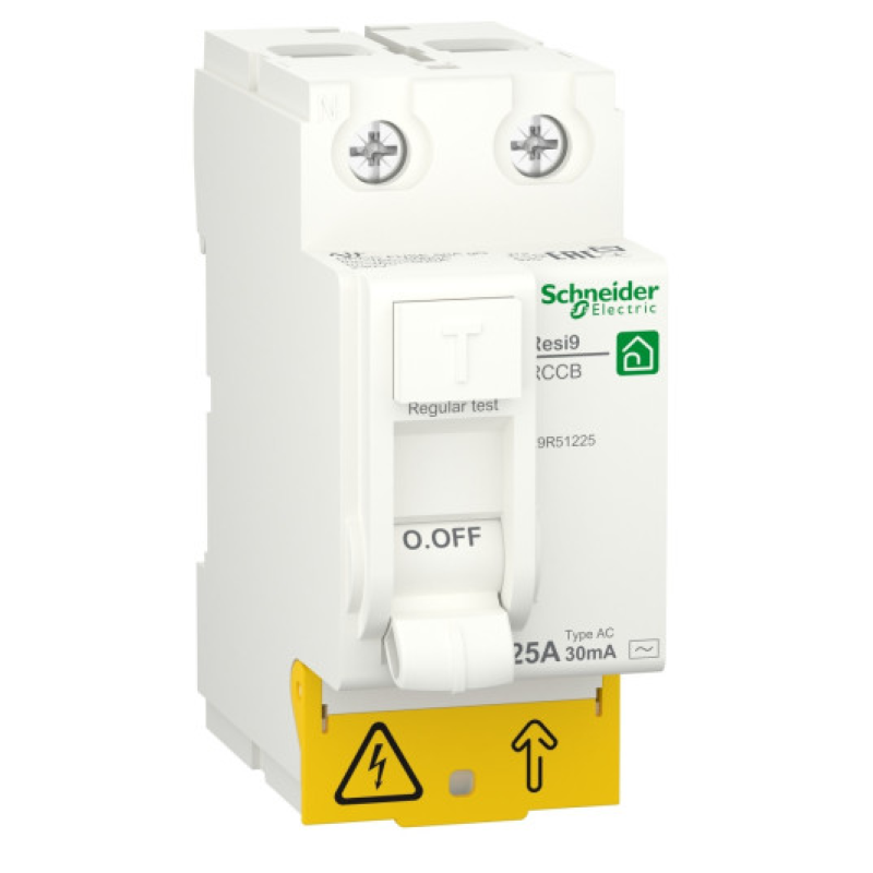 Пристрій захисного відключення 2P 25A 30mA АС, Resi9 Schneider Electric