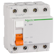 Пристрій захисного відключення 4P 40A 30mA АС, Resi9 Schneider Electric