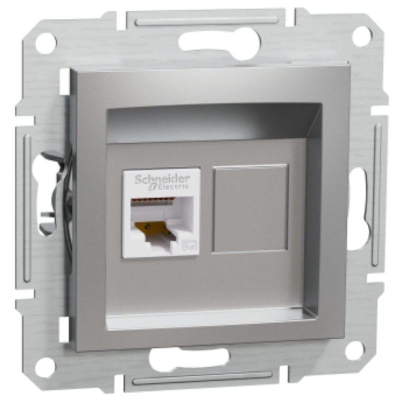 Розетка комп“ютерна RJ45 5e Schneider Electric Asfora Алюміній