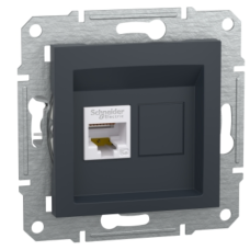 Розетка комп“ютерна RJ45 5e Schneider Electric Asfora Антрацит