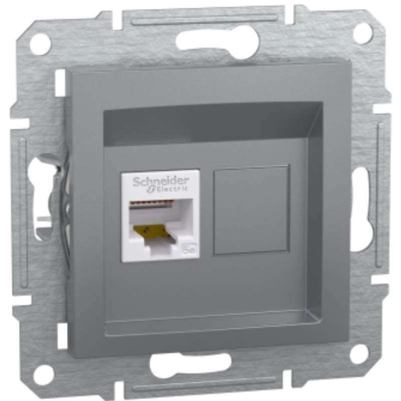 Розетка комп“ютерна RJ45 5e Schneider Electric Asfora Сталь