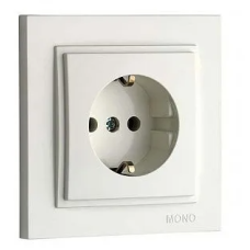 Розетка 1-на з заземленням Mono Electric Despina Біла