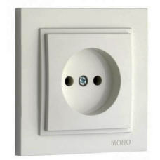 Розетка 1-на без заземленням Mono Electric Despina Біла