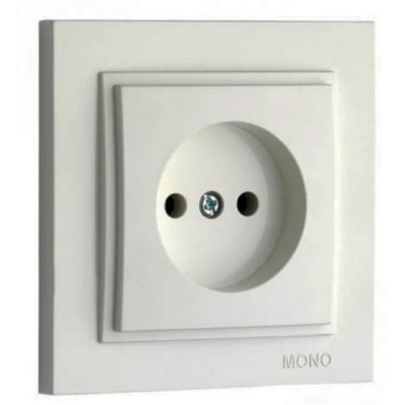 Розетка 1-на без заземленням Mono Electric Despina Біла