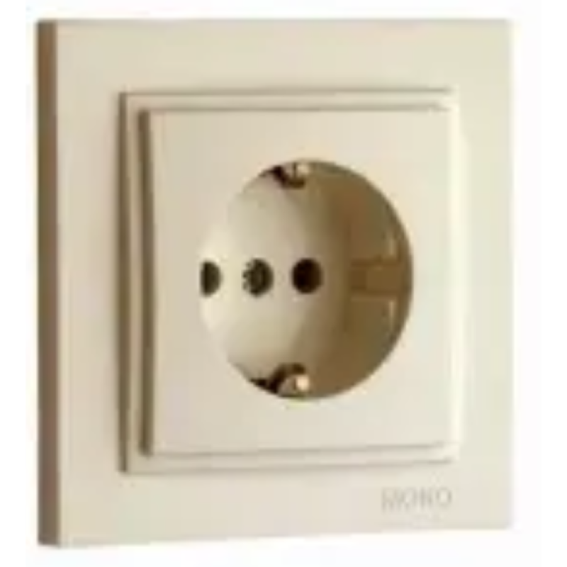 Розетка 1-на з заземленням Mono Electric Despina Перлина