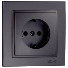 Розетка 1-на без заземленням Mono Electric Despina Графіт