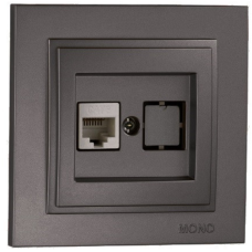 Розетка комп“ютерна RJ45 CAT 6 Mono Electric Despina Графіт