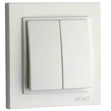 Вимикач двоклавішний Mono Electric Despina Білий