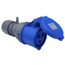 Розетка силова 220V 3х32A  2Р+Е поліамід Bemis