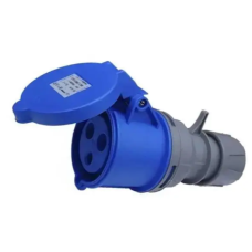 Розетка силова 220V 3х16A  2Р+Е поліамід Bemis