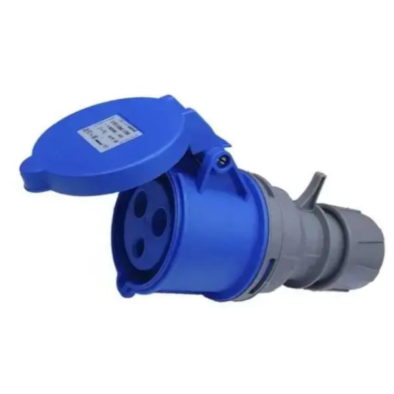 Розетка силова 220V 3х16A  2Р+Е поліамід Bemis