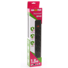 Мережевий фільтр 5 гнізд 1.8 м Maxxter