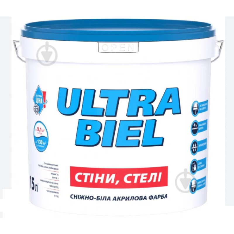 Фарба акрилова сніжно-біла SNIEZKA Ultra Biel 20 кг