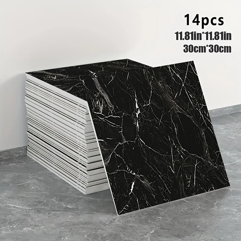 Декоративні самоклеючі панелі на стіни Dark Grey (Чорний камінь) 30х30 см