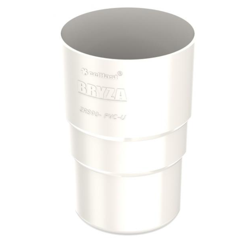 Муфта труби водостічної 90мм BRYZA Білий (RAL 9010)