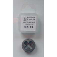Плашка BUCOVICE TOOLS A.S. 210 080 М 6х1.0 6g HSS