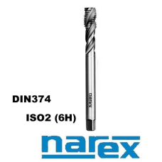 Мітчик машинний NAREX 4050 M10х1,25 HSSE ISO2 (6H) DIN374 спіраль (35°)