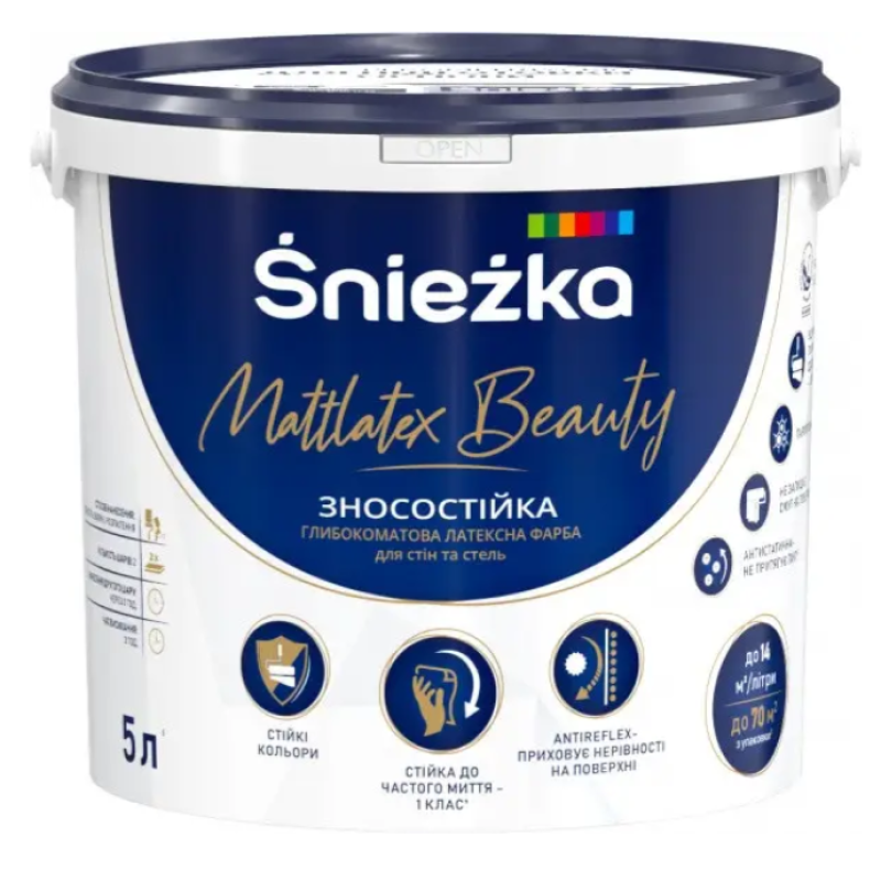 Фарба інтер“єрна латексна Sniezka Mattlatex Beauty 6.8 л