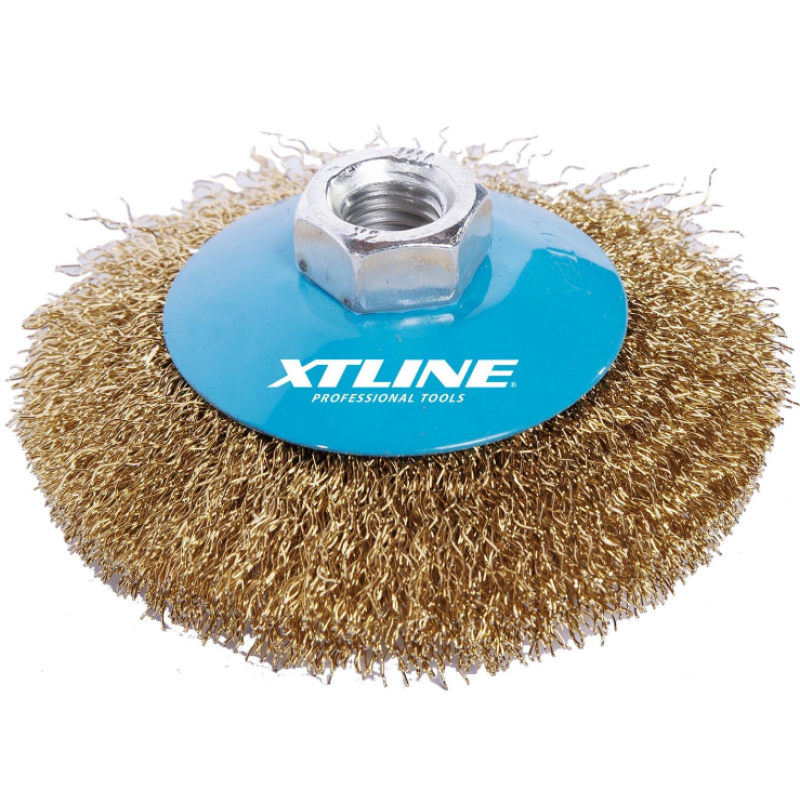 Щітка конусна XTLINE 100mm гофрована M14