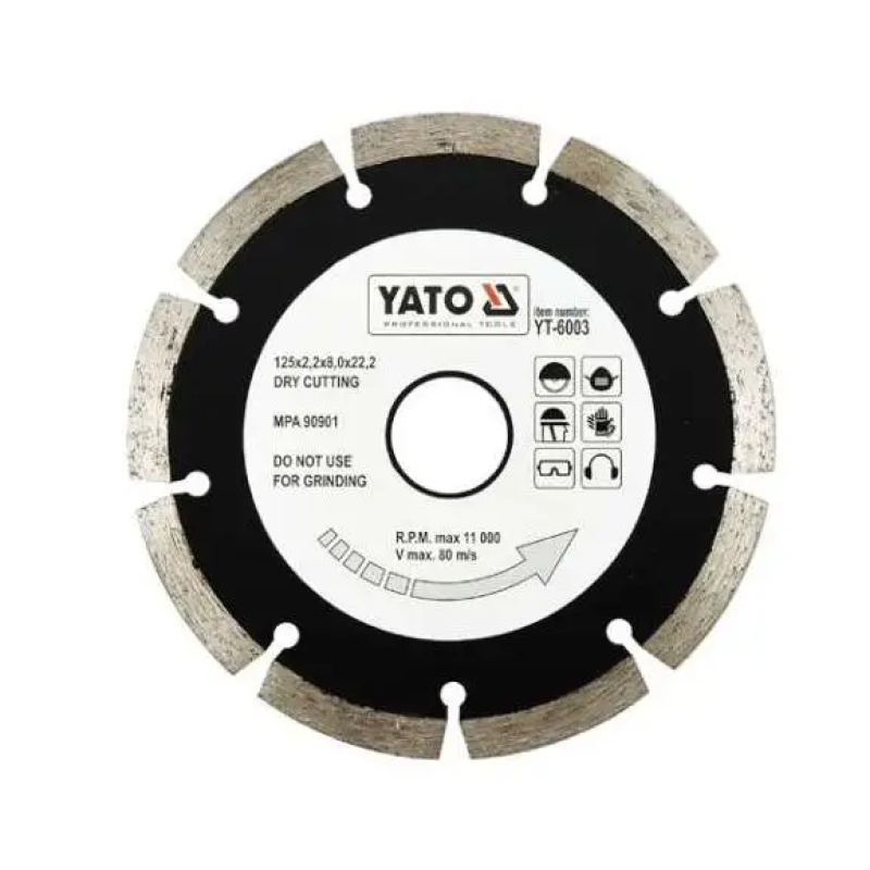 Диск алмазний сегментний 125 мм YATO YT-6003