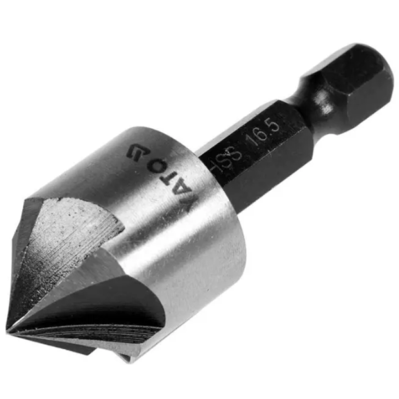 Зенкер конічний по металу YATO: HSS, d=16.5 мм, L= 40 мм HEX - 1/4“