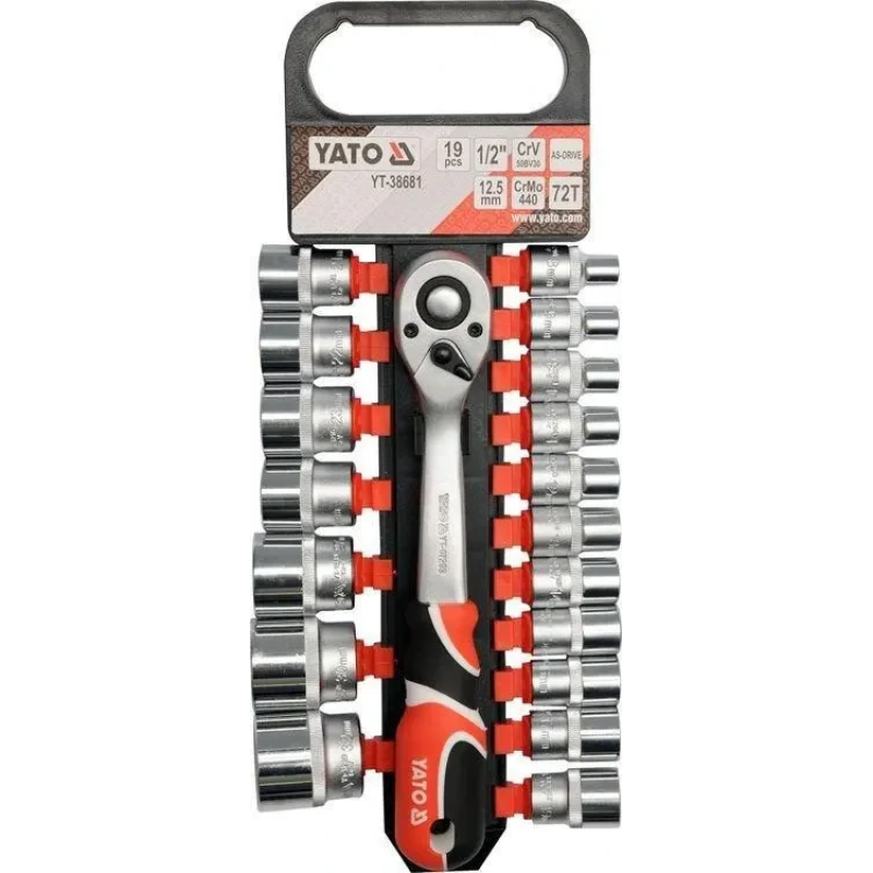 Набір головок торцевих 1/2“ YATO